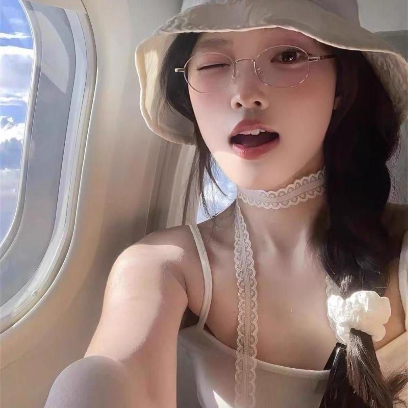 Bows, Pearl Strings, Silk Scarves, Summer Vacation Style, Atmosphere-enhancing Neckband Decoration, Hairband, Hair Ties