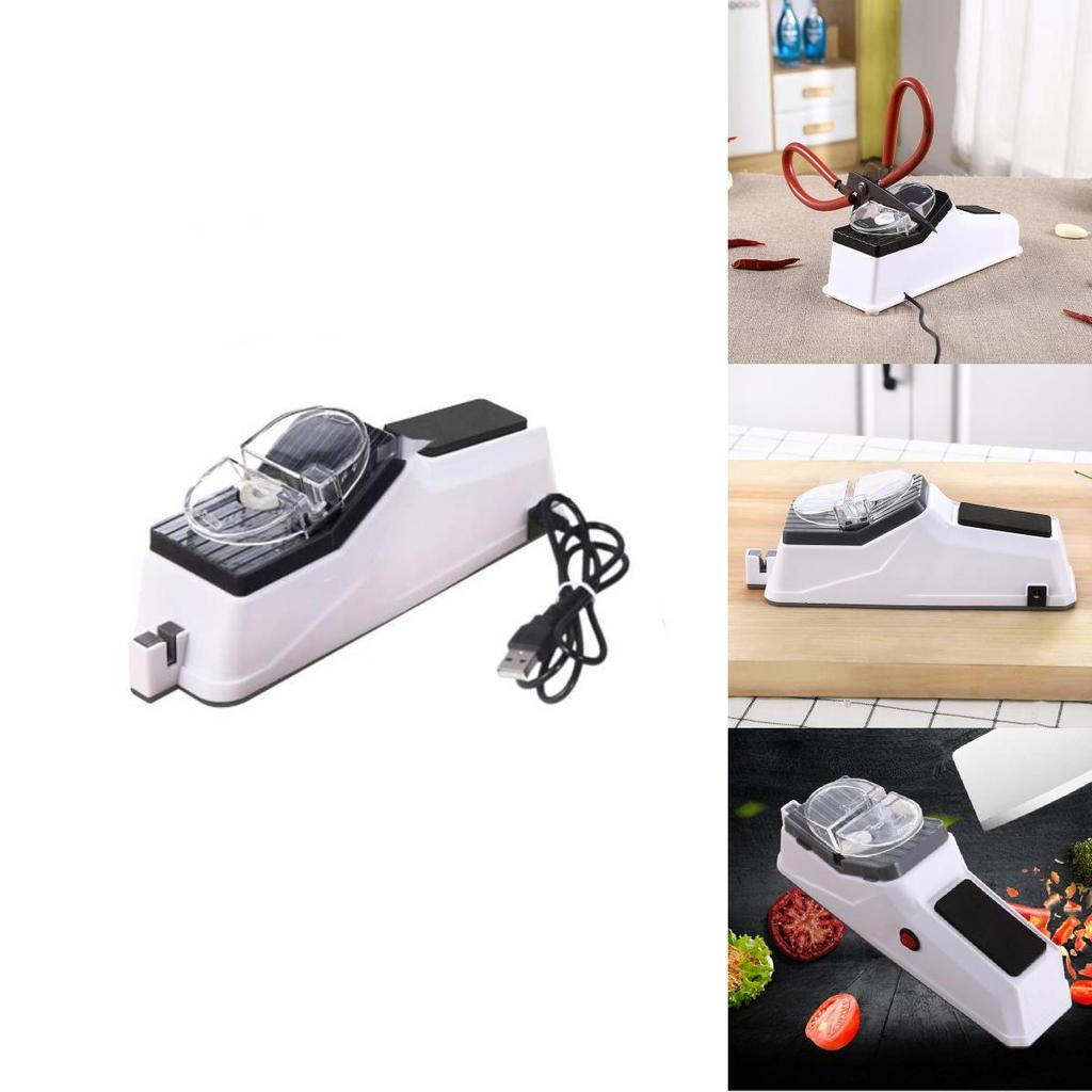 New Electric Knife Sharpener Household Portable Quick Sharpening Machine Multifunctional Automatic Scissors Knives Kitchen Tool