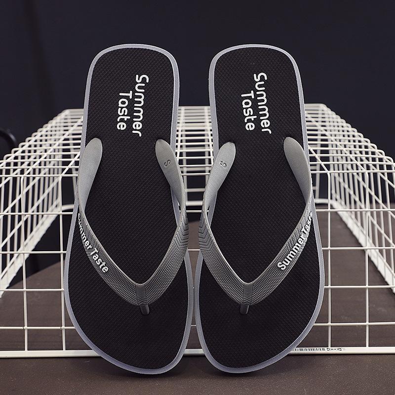 New flip-flops men's summer fashion outer wear new men's foot pinch drag personalized non-slip outdoor beach sandals
