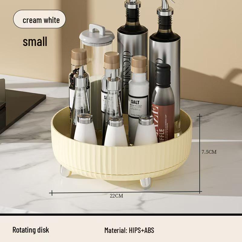 Rotating Kitchen Storage Tray for Snacks, Fruit, and Seasoning Bottles