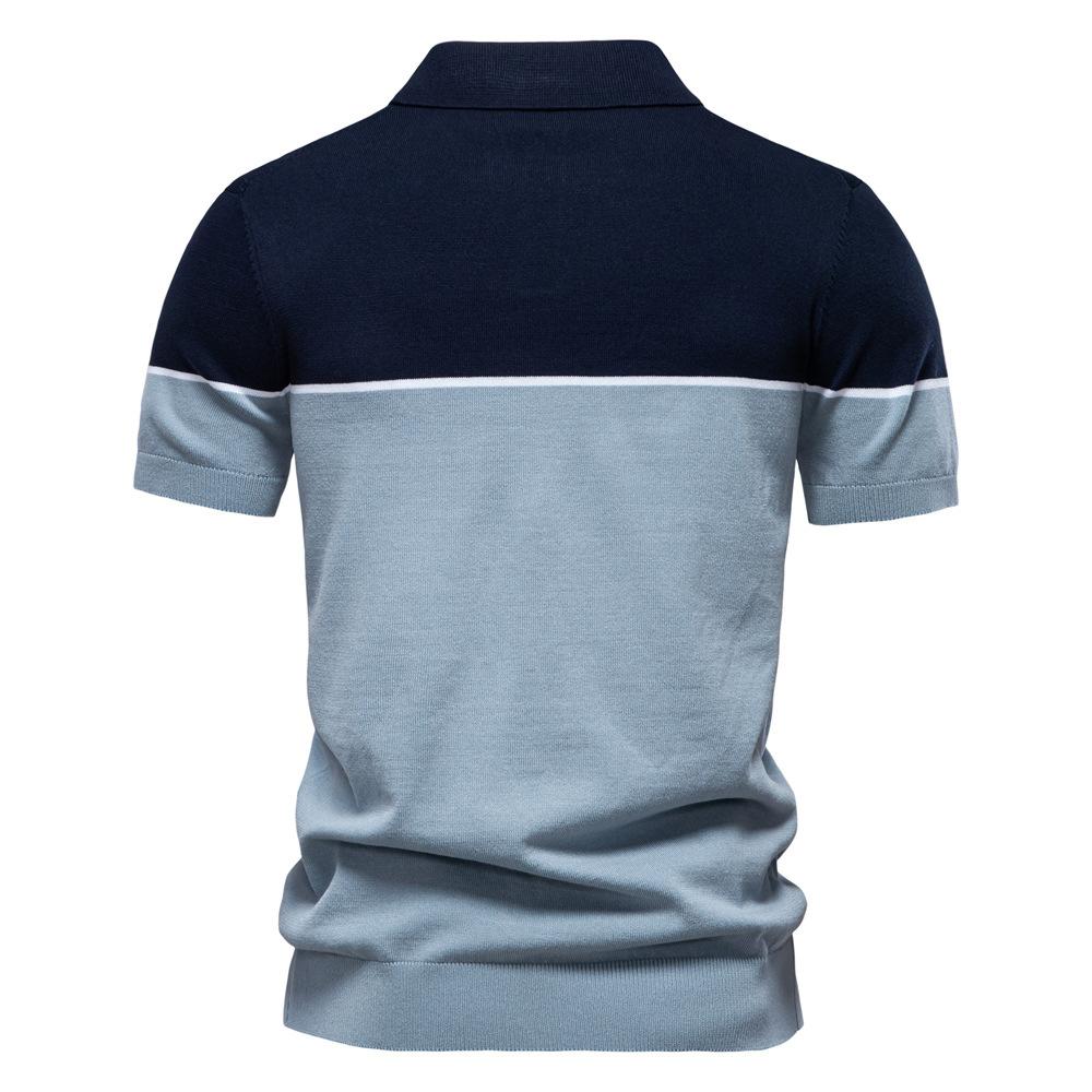 Polo Ralph Lauren Letní vyšívané poníkem Nové pánské pletené polo tričko s krátkým rukávem Barevně blokovaný límec Ležérní polo pro muže