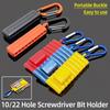 1/4" Sechskant-Schraubendreher-Bit-Halter Tragbar 10/22 Löcher Aufbewahrungskoffer Organizer Schraubendreher-Kopf Bohrer-Bits Ständer Koffer Werkzeuge
