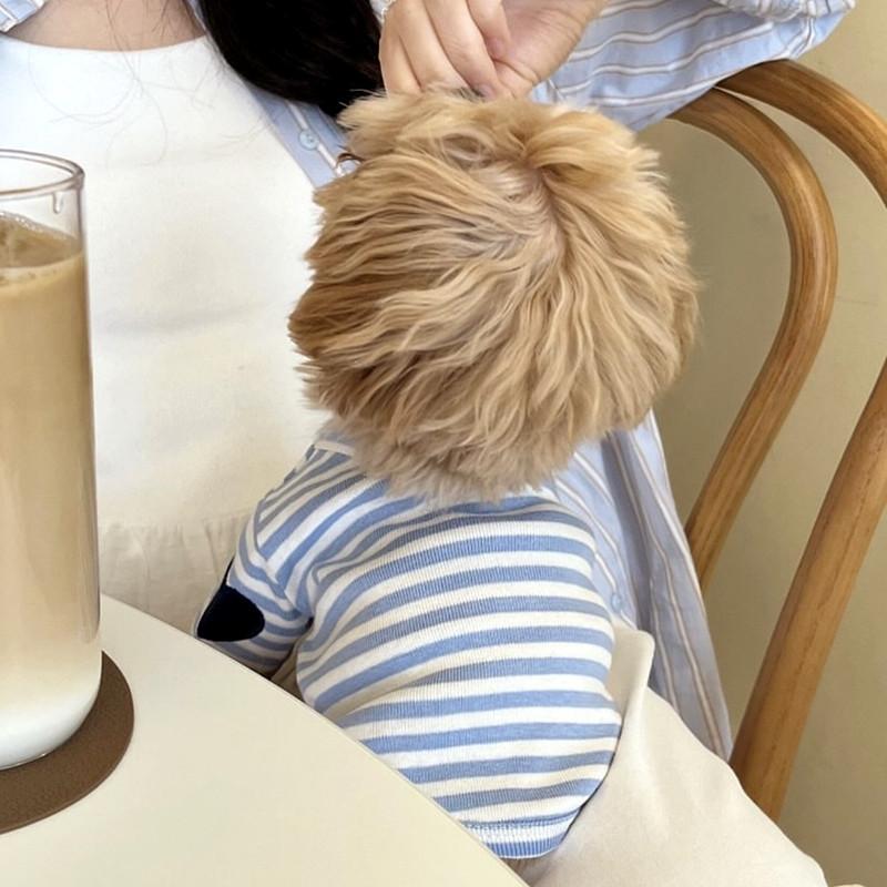 Striped Puppy Shirt Dog Summer Vest Cute Thin Hoodies for Dogs Chihuahua Bichon Witer Dog Undershirt Cat Clothing Pet Sweatshirt