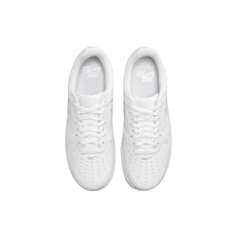 Nike Air Force 1 Low 07 Retro 'Color Of The Month Jewel Swoosh Triple White' Sneakers FN5924-100