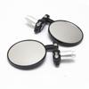 2PCS 7/8" 22mm Universal Motorcycle Mirror Handlebar Aluminum Rear View Handle Bar End Side Mirror With Led Light For Cafe Racer