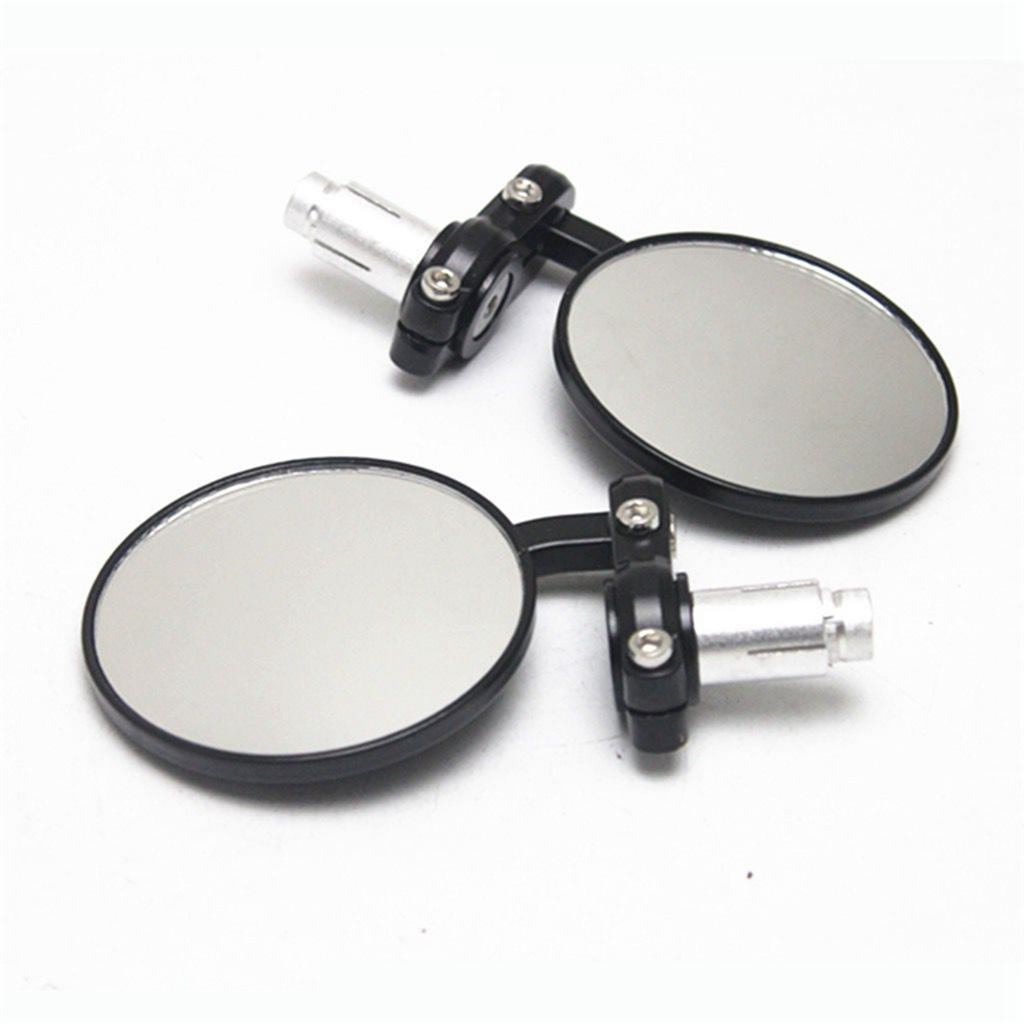 2PCS 7/8" 22mm Universal Motorcycle Mirror Handlebar Aluminum Rear View Handle Bar End Side Mirror With Led Light For Cafe Racer