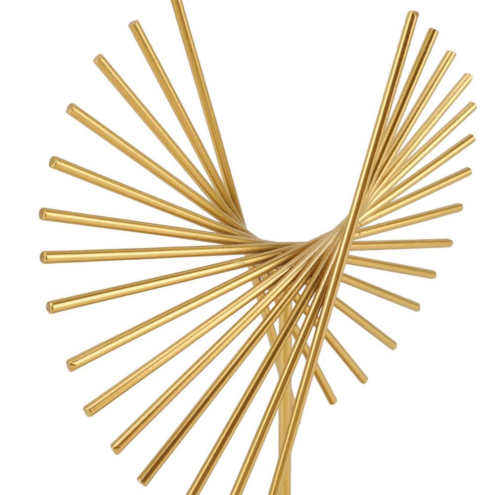Gold Metal Tabletop Decorative Statue Indoor Display Metal Artwork  Bedroom Table Layout Piece