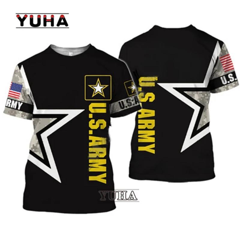 The Latest US Marine Corps Suit Soldier Camouflage 3D Printed Street  Summer Casual Fashion Men Short Sleeved Round Neck T-shirt