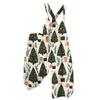 Women's Summer Suspender Jumpsuit with Retro Christmas Print and Non-Adjustable Straps