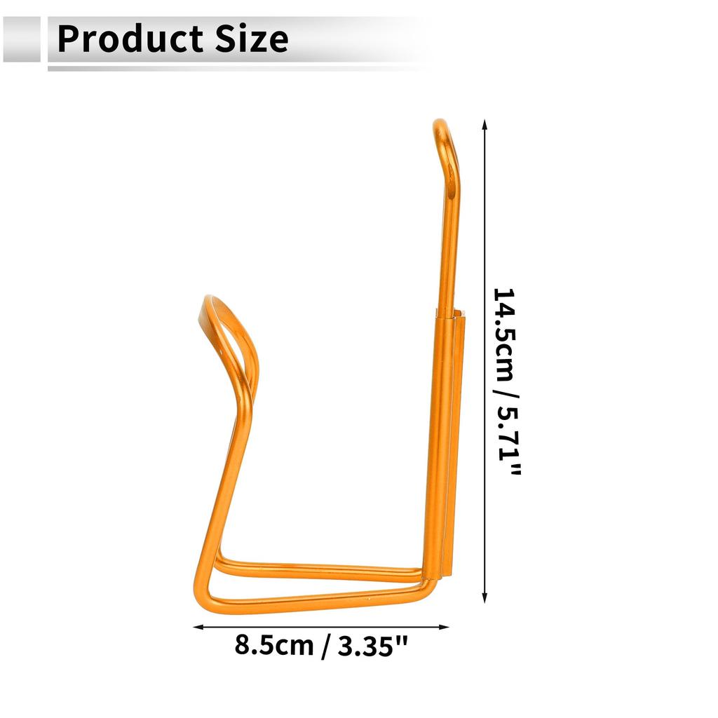 RATCHROLL 1pc Universal Motorcycle Bike Drink Holder Motorbike Bicycle Bottle Cup Holder Gold Tone Aluminum Alloy