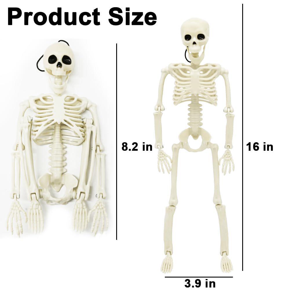 40cm Adjustable Plastic Skeleton Decoration - Halloween Skull Pendant