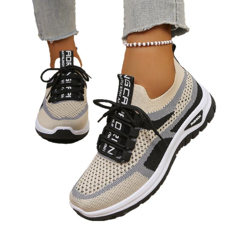 Women's Slip-On Thick Sole Casual Sneakers, Lightweight Breathable Comfort Walking Shoes