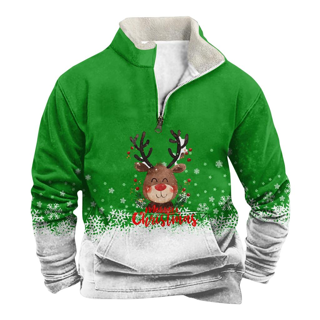 Frühlings- und Herren-Sweatshirt mit Stehkragen ist ein lässiges Outdoor-Pullover-Oberteil