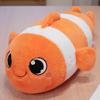 Ocean Style Cartoon Clownfish Pillow Soft Plush Cushion for Living Room Bedroom Sofa and Bay Window Decor