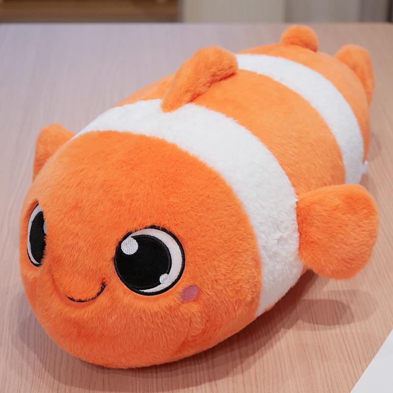 Ocean Style Cartoon Clownfish Pillow Soft Plush Cushion for Living Room Bedroom Sofa and Bay Window Decor