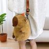 Cute Capybara Plush Backpack Funny Cartoon Capybara Shoulder Bag Student Fur Bag Plush Capybara School Bag For Kids