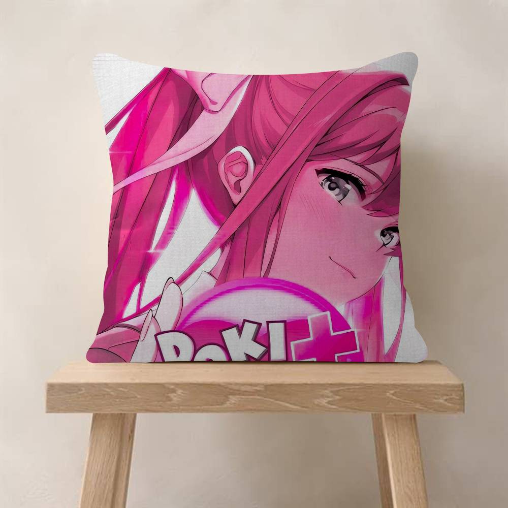 Game Doki DDoki Literature CClub Cartoon Pillow Gifts Home Office Furnishings Bedroom Sofa Car Cushion Cover Case xcm
