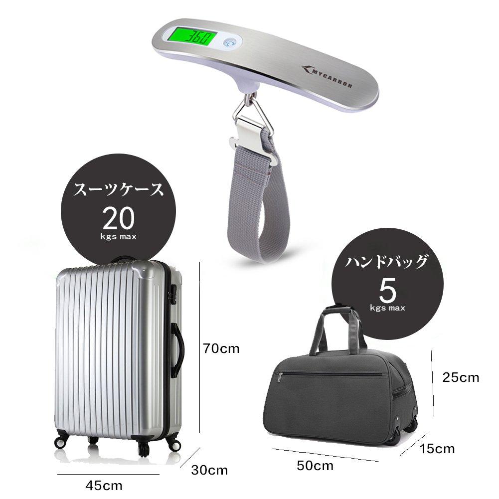 MYCARBON Luggage Travel Digital Scale for Portable Digital Scale with Stainless Steel Weighs Up To Hanging Luggage Ideal for and Home with Tare