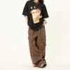 Unisex Retro Wash Multi-Pocket Loose-Fit Trousers - Autumn/Winter Casual Wide-Leg Style