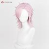 Anime Mitsuki Kiryu Cosplay Wig Pink 40cm Wigs Heat Resistant Synthetic Hair Halloween Party Role Play Unisex Wigs + Wig Cap