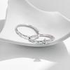 MODIAN Women's Moissanite Sterling Silver Luxury Shiny Ring