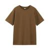 Summer Shoulder Cotton Short-sleeved T-shirt Women's Round Neck Solid Color Loose Large Size Women's New Top