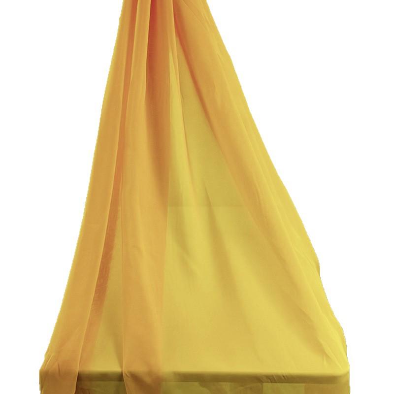 Yellow Chiffon Hanfu Fabric: Semi-Transparent Chinese Style Cloth for Innovative Decor