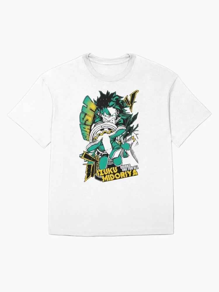 Anime My Hero Academia Deku Smashhhh White Tshirt Size S4XL S