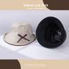 Nowy japoński i koreański kapelusz przeciwsłoneczny w kropki z kokardką i zawiniętym brzegiem, oddychający kapelusz chroniący przed słońcem, vintage kapelusz typu 'basin'