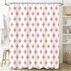 Vibrant Diamond Pattern Shower Curtainbrighten Up Your Bathroom With A Pop Of Color! Decorate Your Space In Style With Our Eye-C