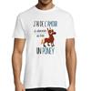 Men's T-shirt - Love To Give - Round Neck - Short Sleeves - White Cotton