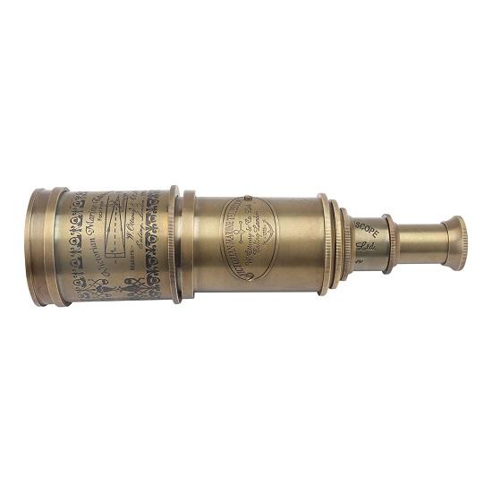 49,53 cm námornícky mosadz Vintage starožitný matný ďalekohľad s drevenou škatuľou Sheesha pre domáce a kancelárske dekorácie