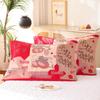 Par de Fronhas de Algodão Antiderrapantes - Design Festivo Vermelho, Absorventes de Suor, Anti-Queda, Frete Grátis
