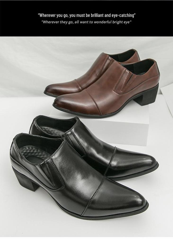 Men's Business & Casual Leather Slip-Ons: Formal & Pointed Toe Loafers for Spring/Autumn