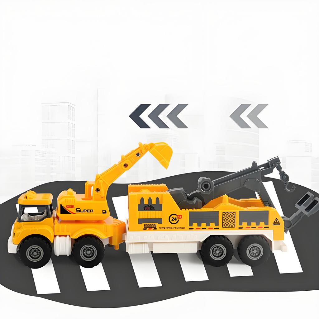 Toy Truck Construction Vehicle Model Inertial Push and Pull Suitable for Sand Play and Outdoors Creative Gift