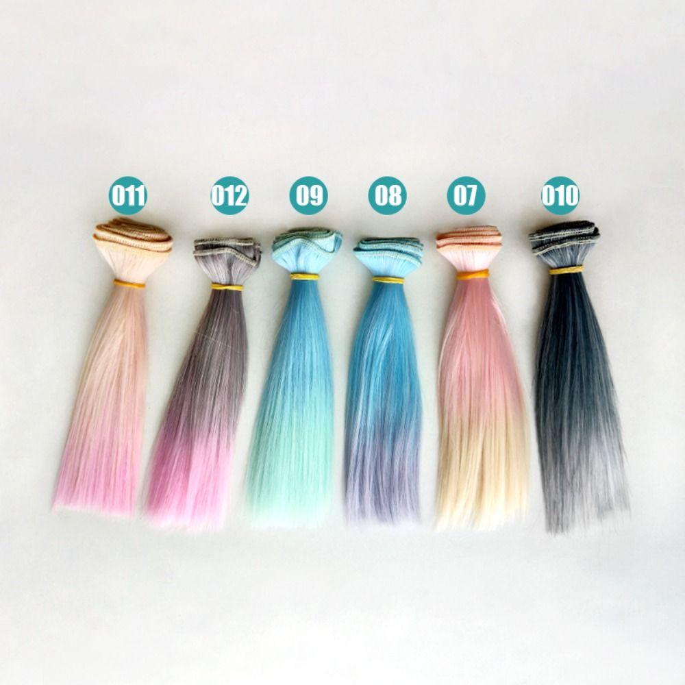 15*100CM Doll Hair Colorful Children Toy Gift 2024 Bjd Wig  for 1/4 1/6 1/8 Bjd