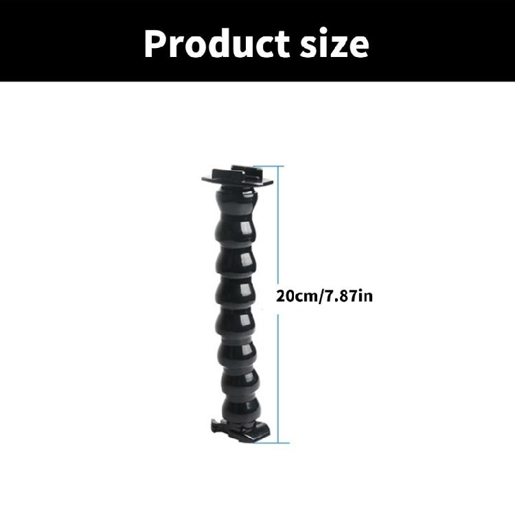 Action Camera Fixing Clamp With Multiple Section Flexible Arm For Camera Capturing Wide Ranging Perspective