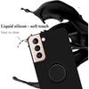 Coque - booling - samsung galaxy s23 - noir - anneau rotatif 360° - souple en silicone