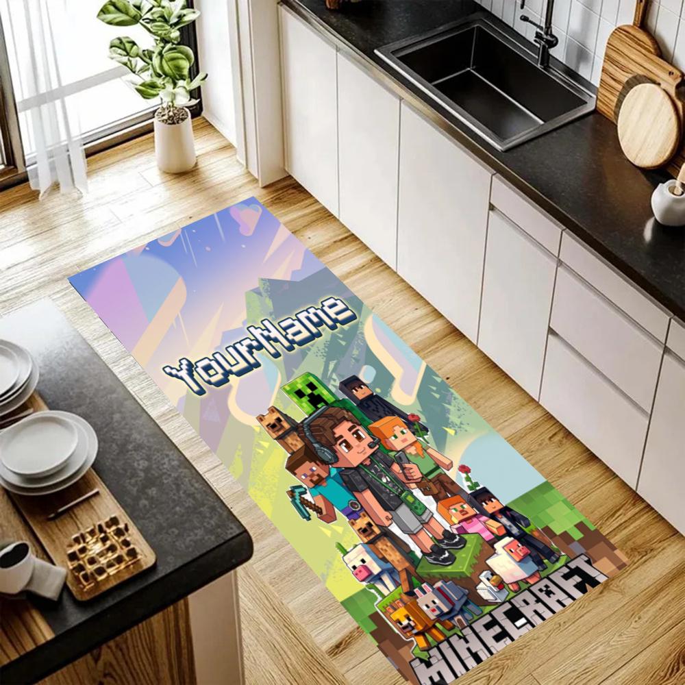 Minecraft Customize Your Name Kitchen Rug Runner Rug Laundry Mat Hallway Entryway The Best Gift Choice
