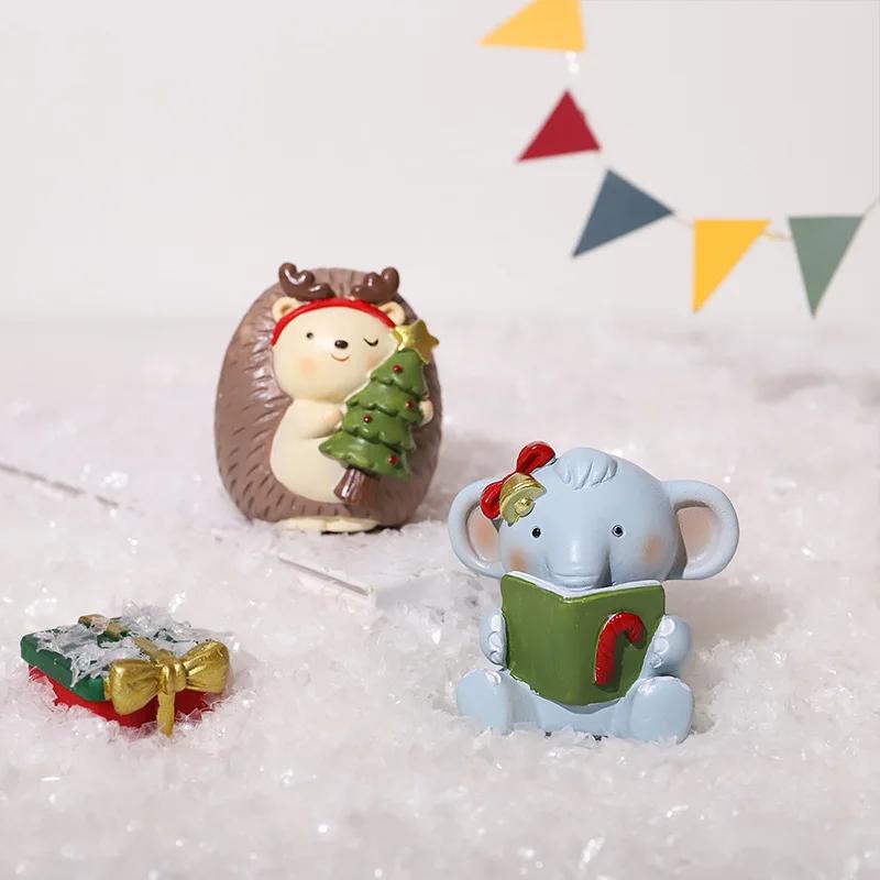 Ins Cartoon Christmas Gift Table Decoration Ornaments Creative Resin Crafts Cake Baking Knickknacks Wholesale