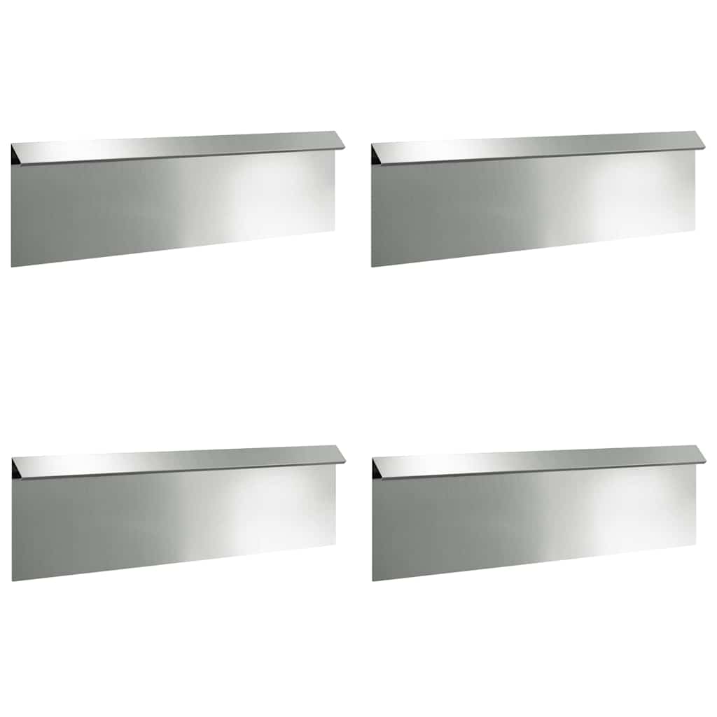 Snail Fence 4 pcs Silver 100 x 3.5 x 25 cm Galvanized Steel