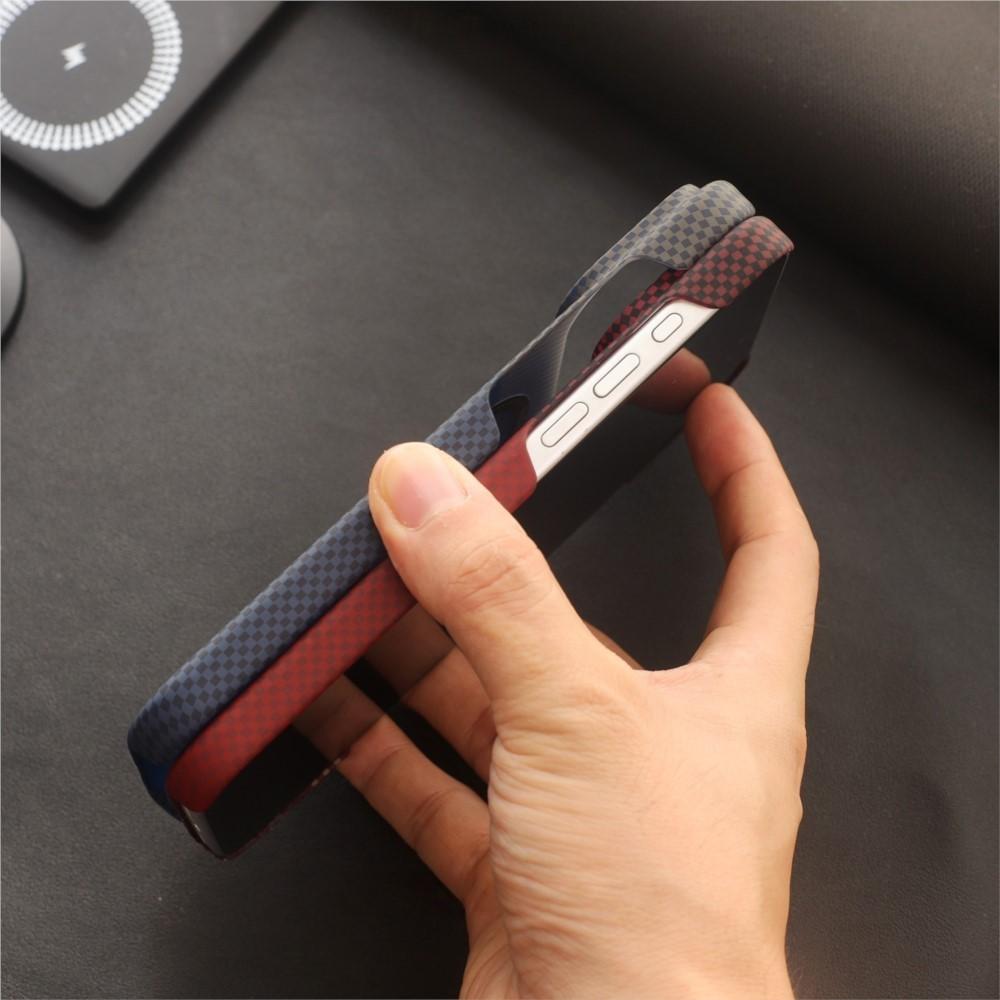Ultra Thin Carbon Fiber Texture PC Case for For Iphone 17 Air 16 Plus 1 14 13 12 Pro Max Magnetic Borderless Cooling Cover