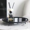 Modern Light Luxury Metal Round Tray Model Bedroom Cloakroom Aromatherapy Mirror Storage Tray Decoration Ornaments