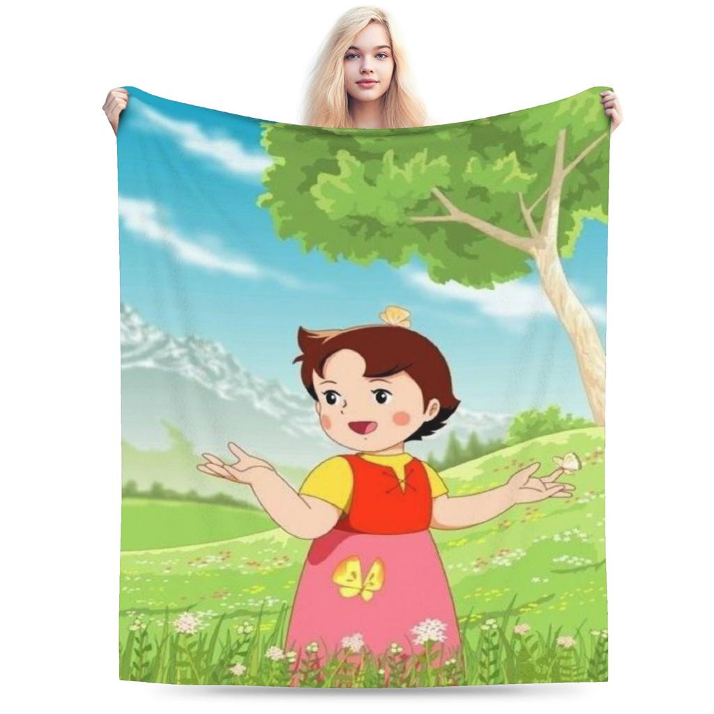Heidi, Girl of the Alps Blanket Soft Fleece Healing Gift Throw Blankets Bedspread