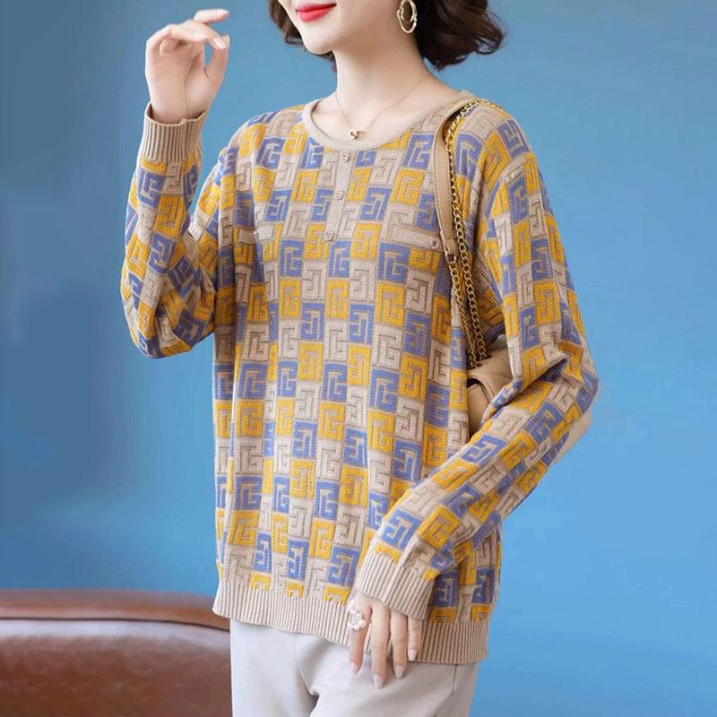 Sweater for Women Autumn Winter Thickened Pullover Warm Knitted Stretchy Long Sleeve Oversize Jumper Tops