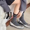 Polka Dot Lace Bow Tie Women's Mid-calf Socks Spring and Autumn Edition Ballet-style Girls' Long Calf Socks