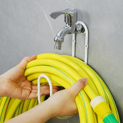 Garden Hose Holder Heavy-Duty Metal Wall-Mounted Outdoor Storage Water Hose Hanger for Garage Backyard Yard Fence House Pool