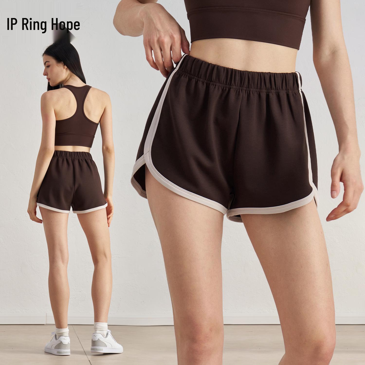 

Retro Patchwork Color Block Yoga Shorts - 2025 Spring/Summer Collection L