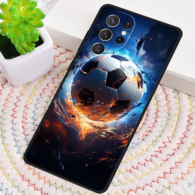 Football Soccer Ball Phone Case for Samsung Galaxy Note 10 Pro S26 Ultra S23 S24 FE S25 S21 S22 PLUS Shockproof Cove