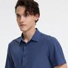 Joeone Men's Elastic Knit Short-Sleeved Shirt